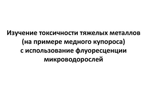 Влияние медного купороса на антикоррозийные свойства металлов