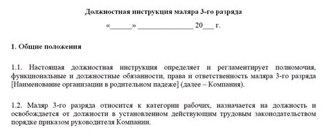 Должностная инструкция маляра по металлу на производстве