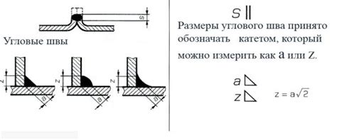 Зависимость катета шва от толщины металла