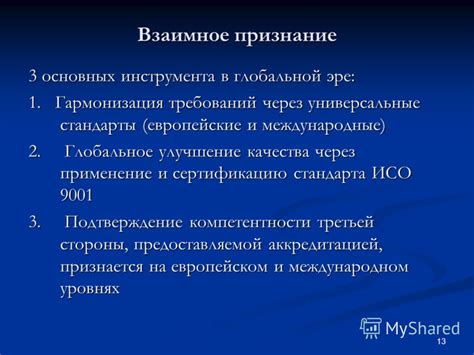 Международные стандарты: глобальное признание