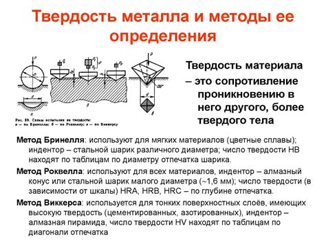 Методы измерения твердости