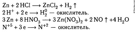 Уравнение реакции соляной кислоты с медью