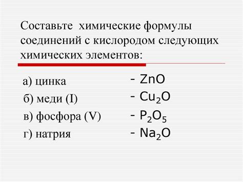 Формулы соединений натрия