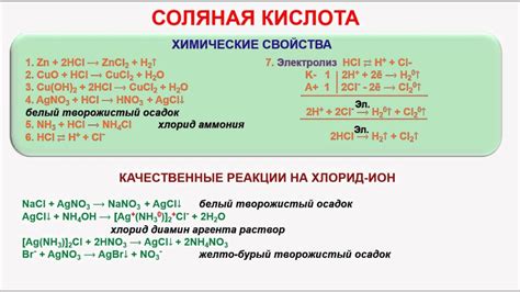 Химические свойства соляной кислоты и оксидов металлов