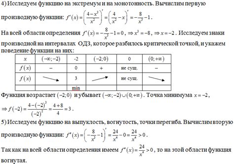 Анализ графика функции для подтверждения результатов