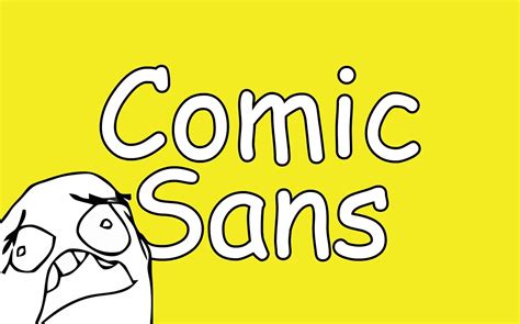 Визуальный аспект шрифта Comic Sans