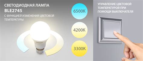 Возможность изменения цветовой температуры