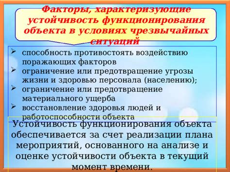 Восстановление функционирования объекта после устранения угрозы