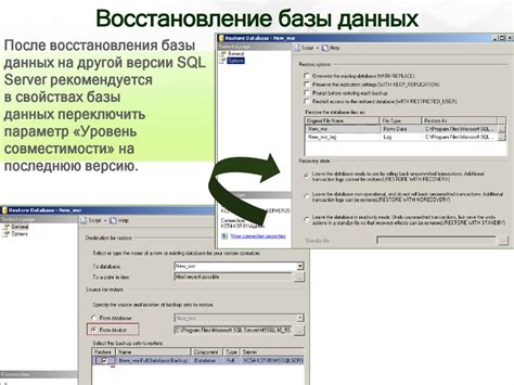 Восстановление SQL базы