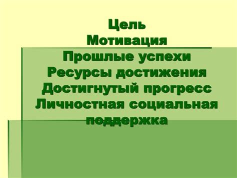 Вспомните свои прошлые успехи