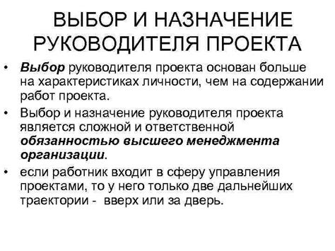 Выбор и назначение руководителя организации: основные аспекты