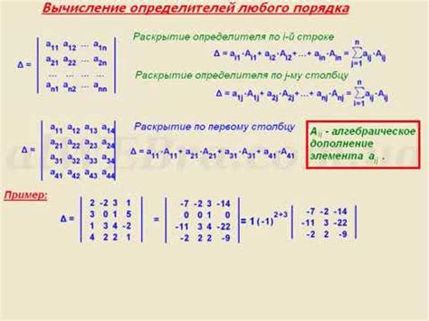 Вычисление определителя квадратной матрицы: основные методы и шаги