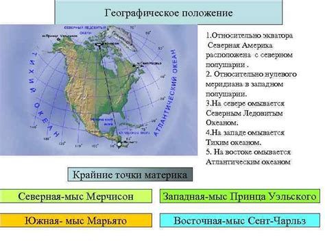 Географическое положение континентов относительно экватора