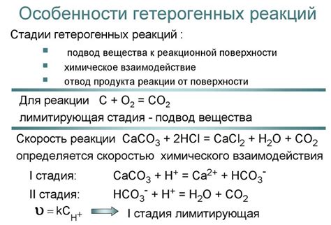 Гетерогенные реакции: ключевые различия