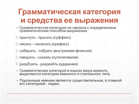 Грамматические категории сказуемого