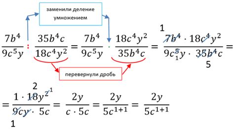 Деление алгебраических дробей