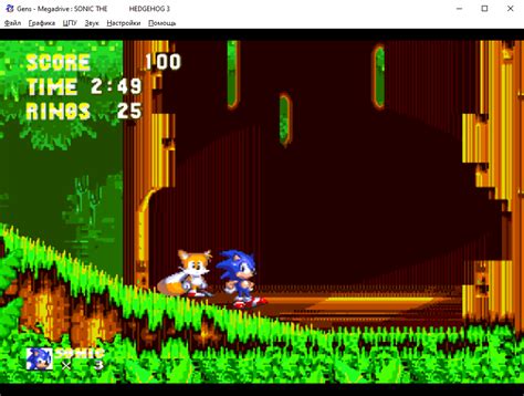 Запуск игры Sonic 2