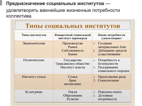 Значимость поддержки социальных институтов