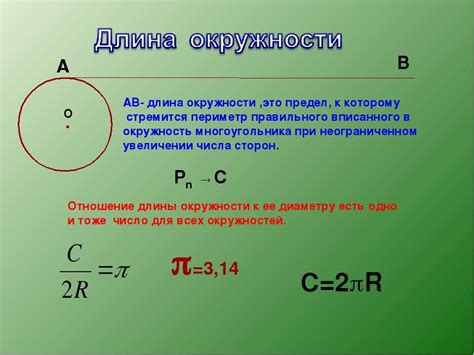 Известная формула для вычисления периметра окружности