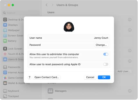 Изменение пароля и других настроек Apple ID