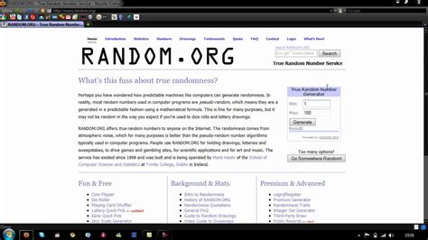 Инновационный сервис Random.org