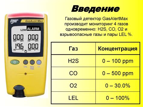 Использование газового детектора