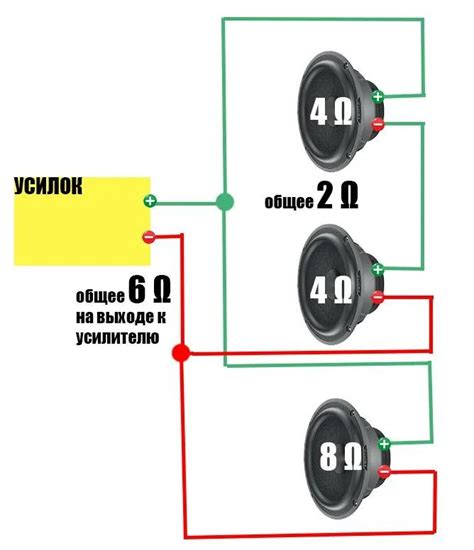 Использование параллельного подключения динамиков