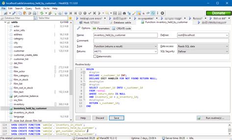 Использование SQL-запросов в HeidiSQL