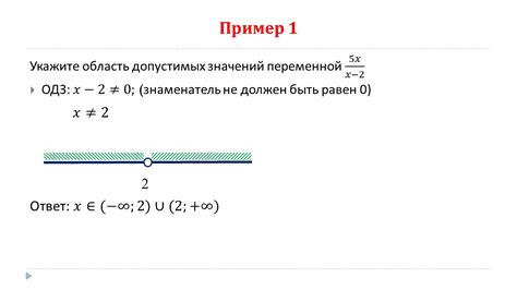 Как правильно определить область допустимых значений