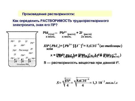 Как учитывать произведение растворимости при приготовлении растворов