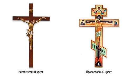 Католический и православный крест в архитектуре