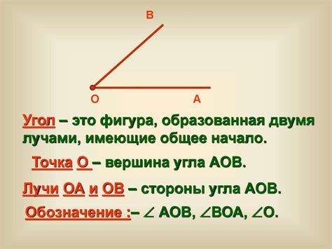 Математика: определение угла