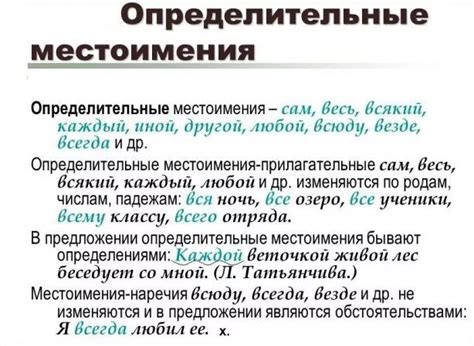 Мнения ученых о взаимосвязи определения и местоимения