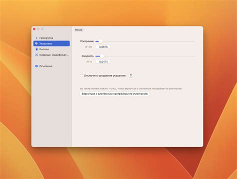 Настройка скорости и чувствительности курсора в macOS
