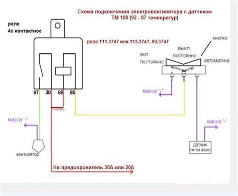 Определение места расположения реле и вентилятора на транспорте "Газель"