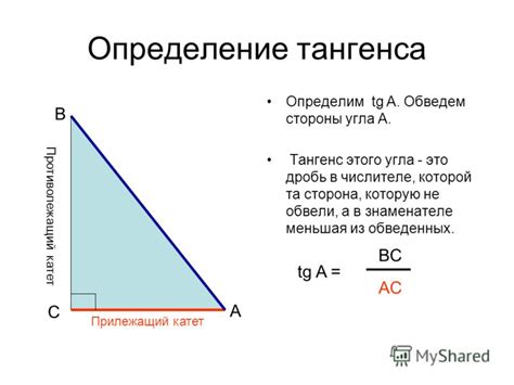 Определение тангенса