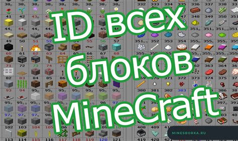 Определение ID блоков и предметов