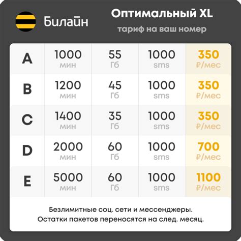 Оптимальный выбор тарифа от Билайн для экономии и удобства использования