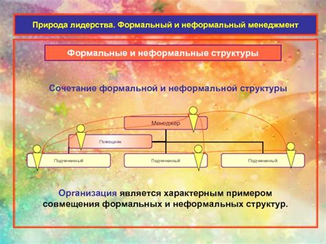 Основные принципы неформальных структур