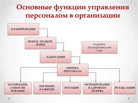 Основные функции управления