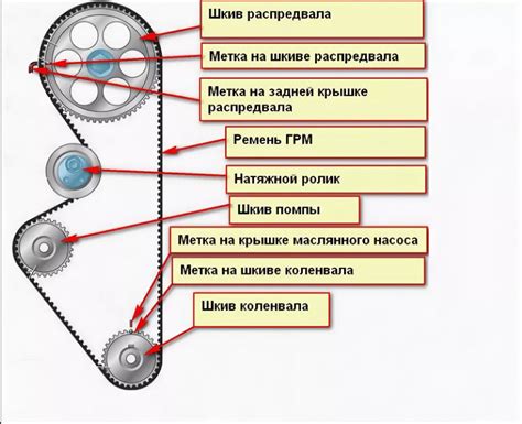 Основные элементы ремня ГРМ