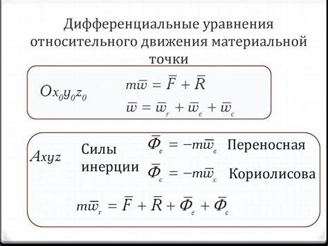 Основы относительного движения