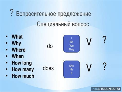 Особенности вопросительных предложений