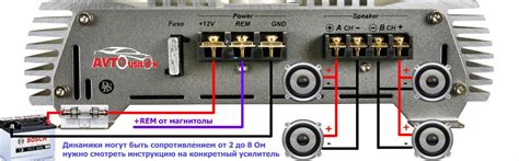 Подключение колонки к усилителю