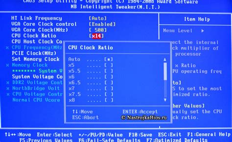 Полезная информация о настройке CPU Ratio