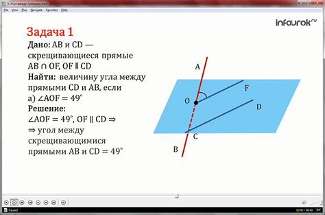 Понятие угла между прямыми