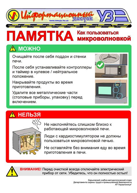 Правила безопасности при чистке микроволновки