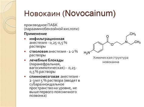 Применение Новокаина