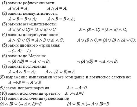 Применение законов дистрибутивности