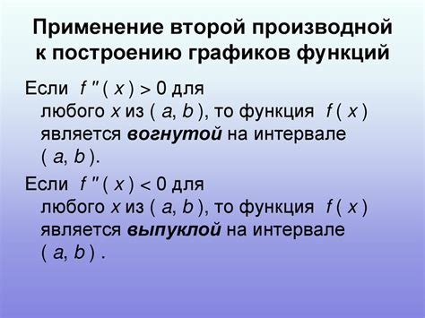 Применение методов анализа второй производной: наглядные примеры